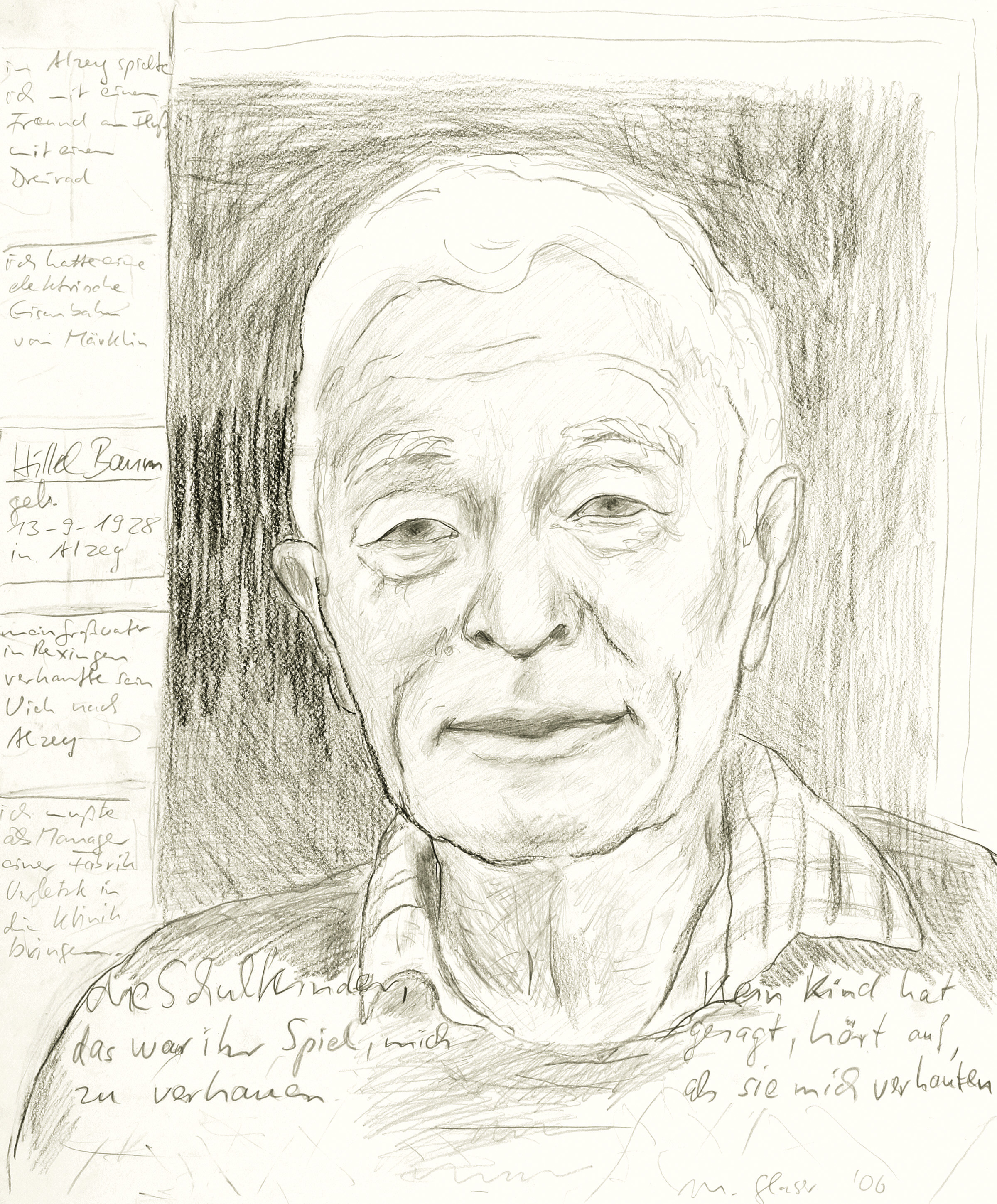 Portrait of Hillel Baum by Marlis Glaser.