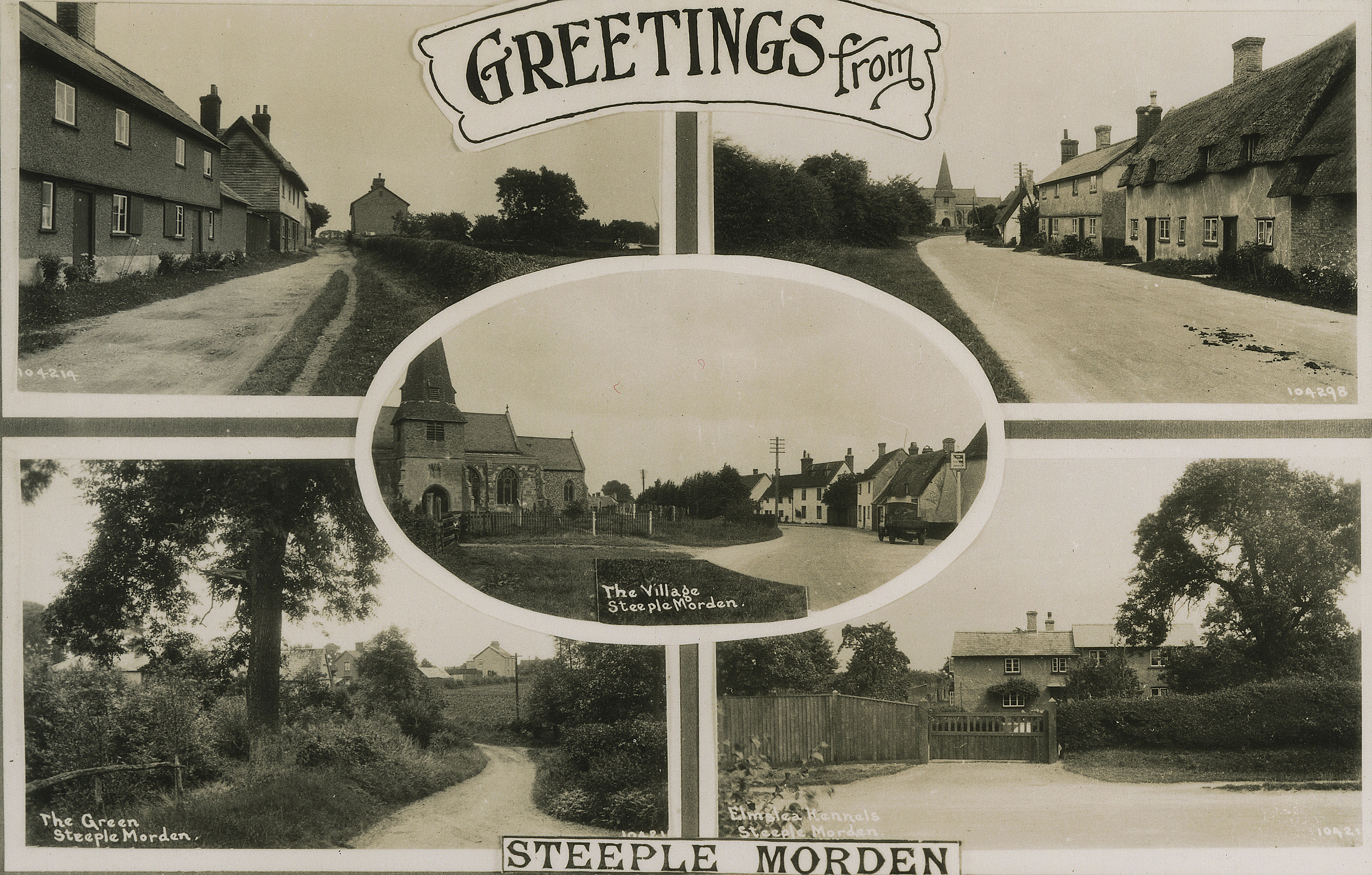 Postkarte von Steeple Morden.