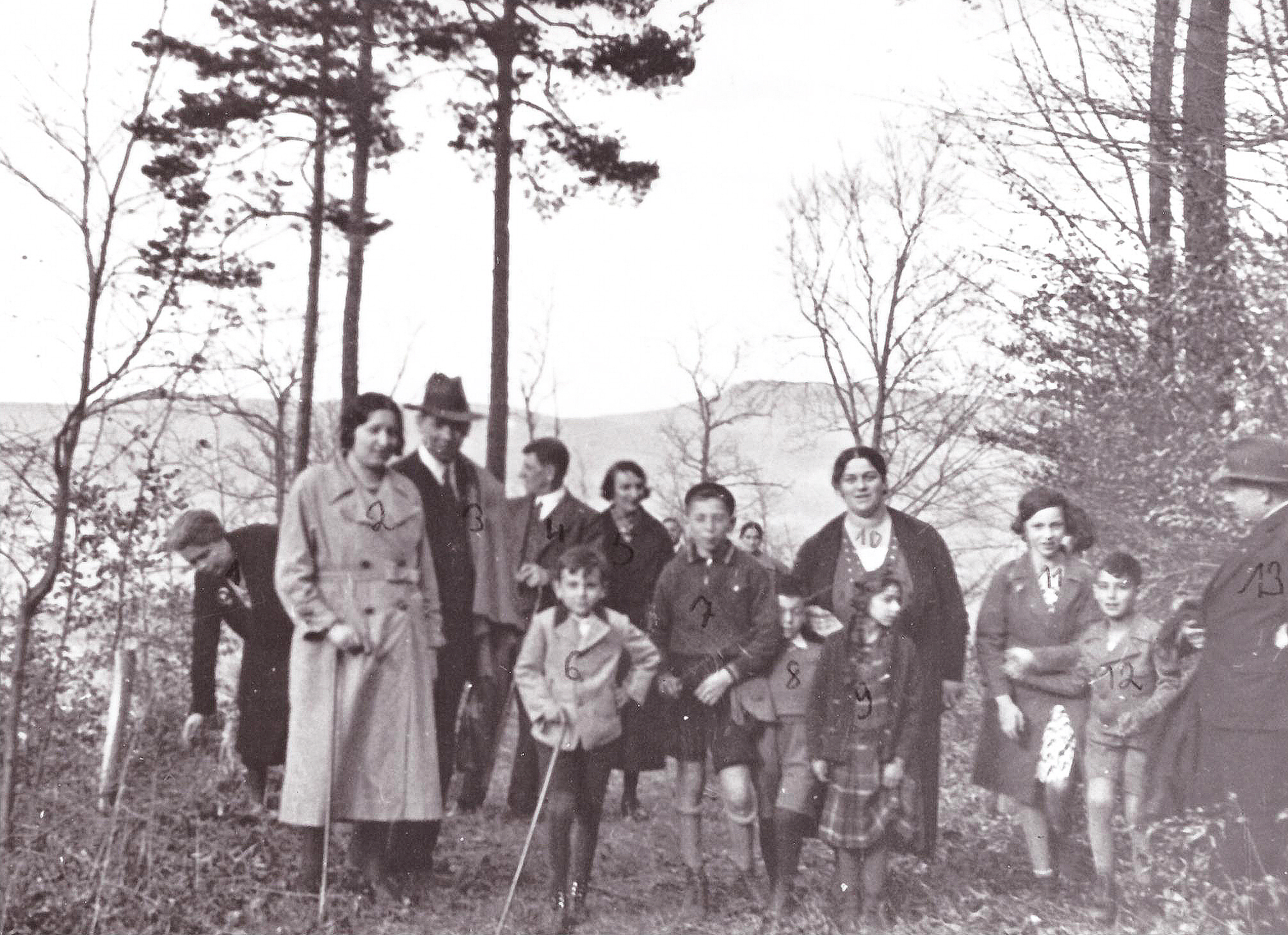 In the picture, Manfred can be seen on an outing with other Jews from Hechingen in the Swabian Alb.